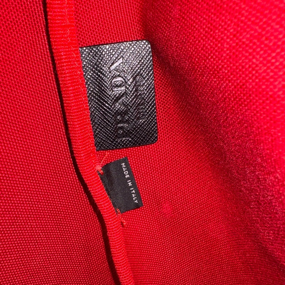 Prada Black Tote with White and Orange Graphic - Picture 6 of 7